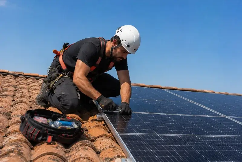 Maintenance et monitoring de panneaux solaires à Rocbaron